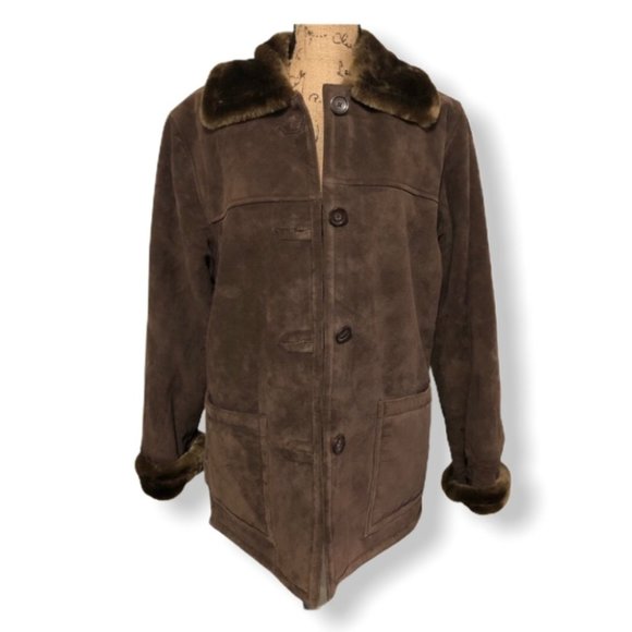 {Dennis Basso} Leather & Fur Coat - Picture 1 of 7